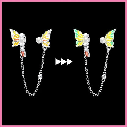 Cadena de Seguridad Alas de Mariposa Fluorescente