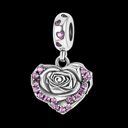 Corazon de Rosa Diamantada
