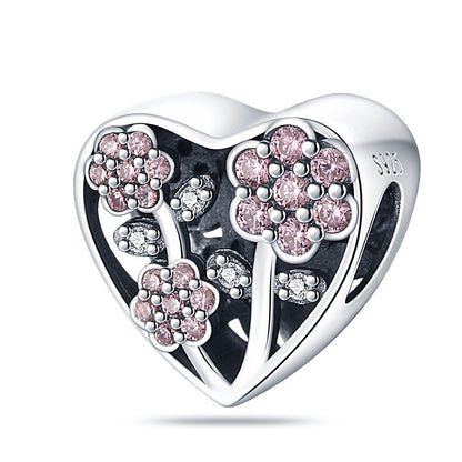 Corazon con Flores Diamantadas